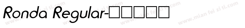 Ronda Regular字体转换